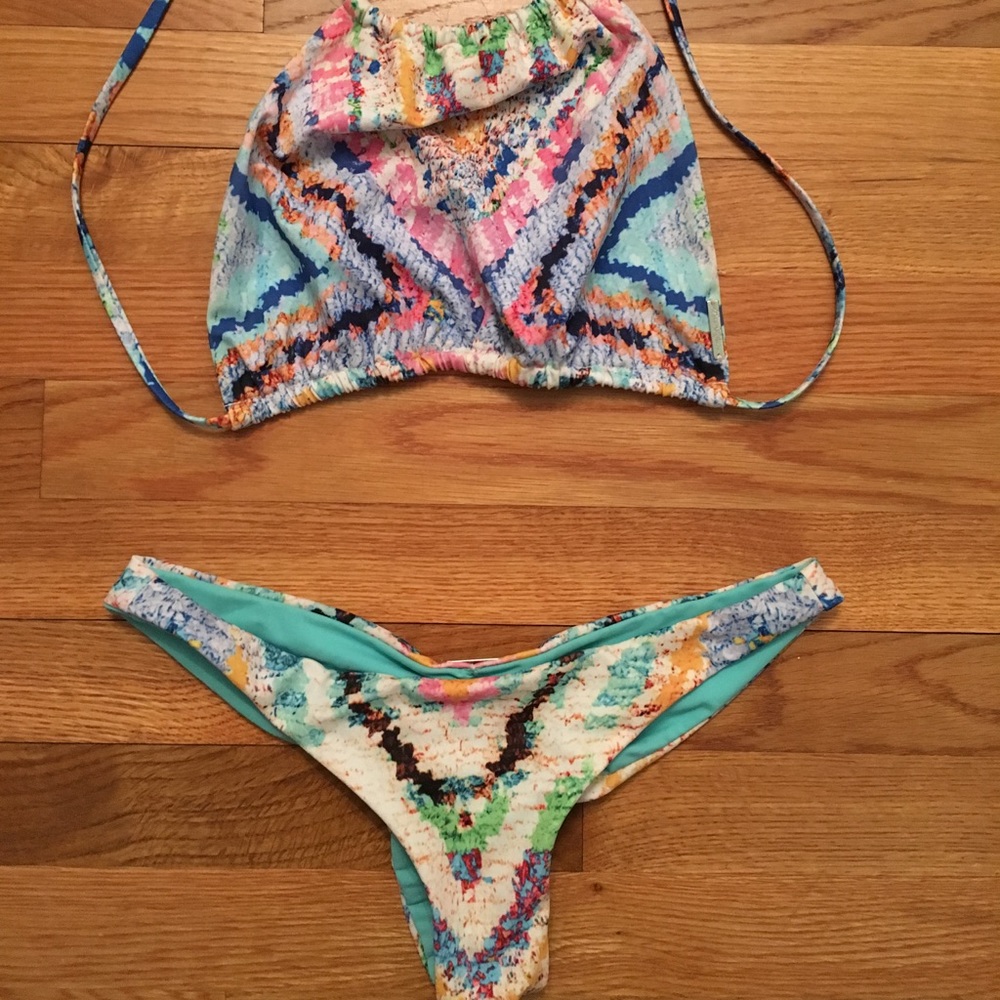 Mara Hoffman rainbow print bikini